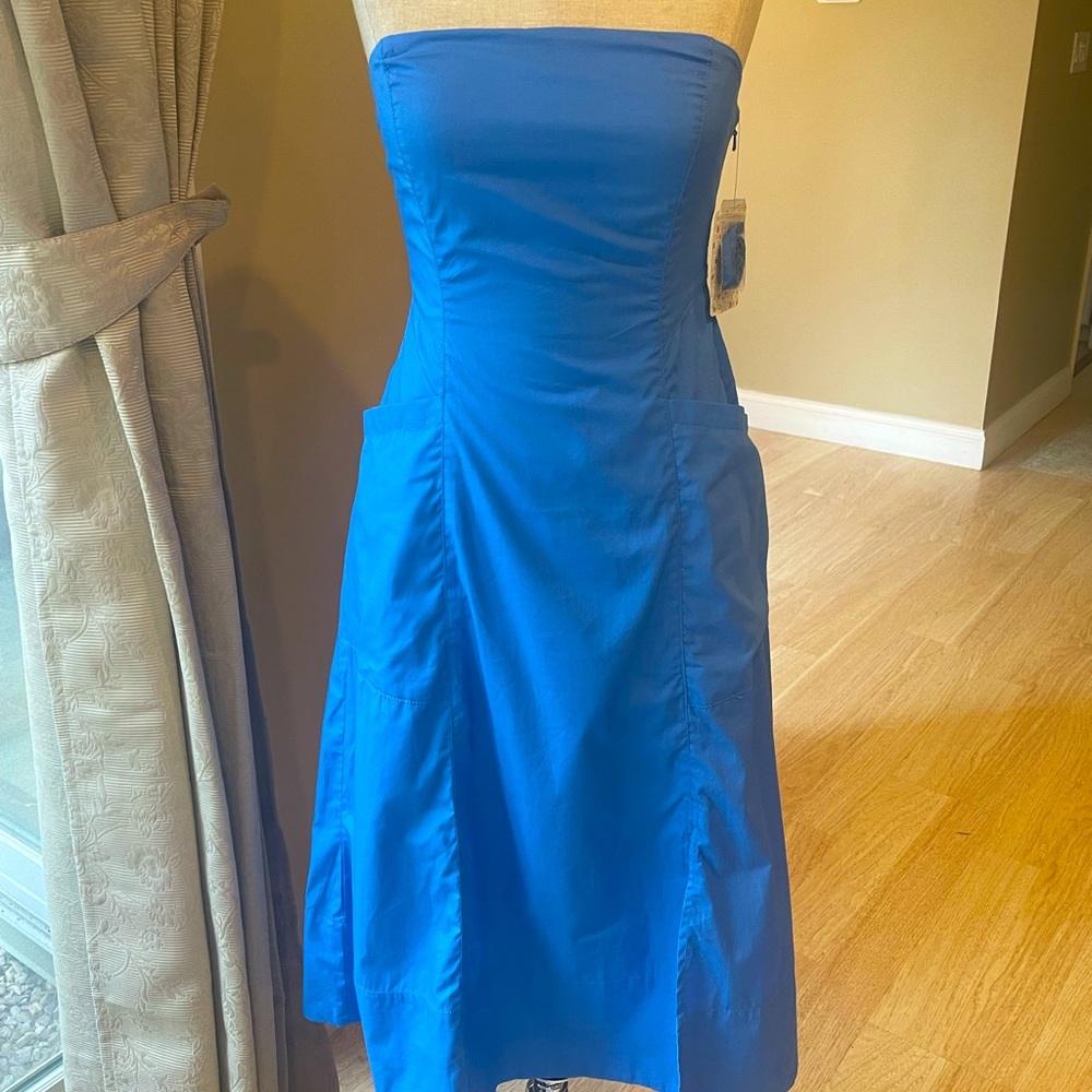 Free People Sunshine of Cotton Dress Blue NWT